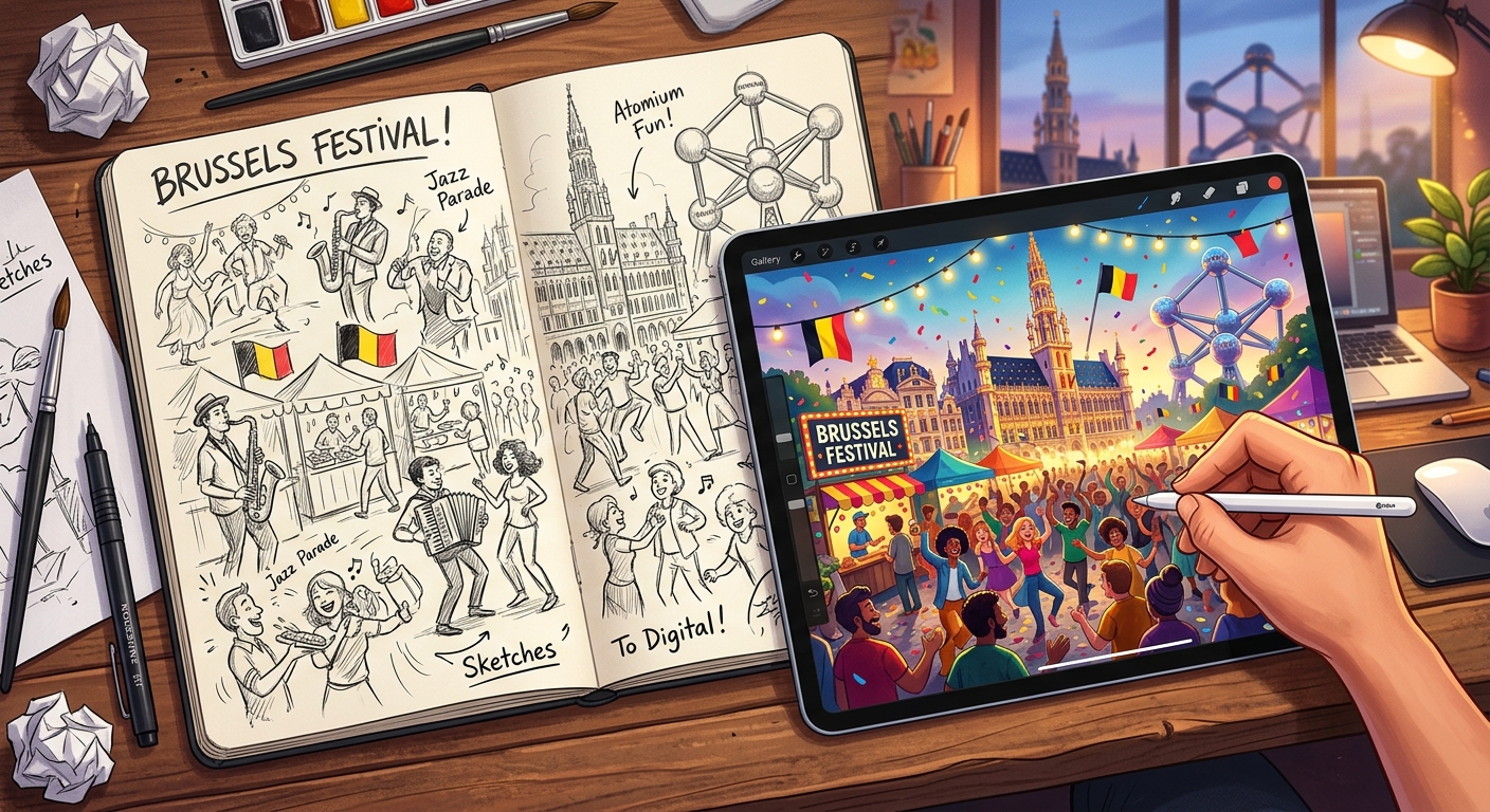 Taking Your Brussels Festival Sketches from Paper to Digital